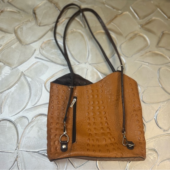 M&R Moda in Pelle Firenze Shoulder Bag/ Backpack Gaia 238 - Picture 4 of 9